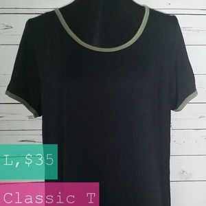 Lularoe Classic Tee NWT Solid Black, L